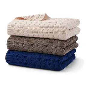 Cable Knit Throw Blanket