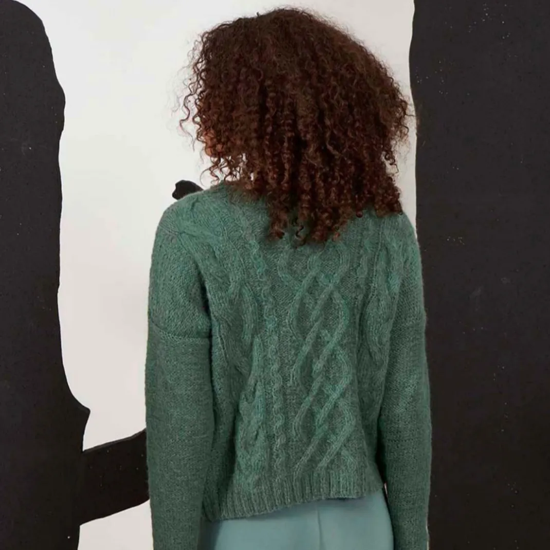 Cabled Pullover Knitting Kit | Lang Yarns Malou Light & Knitting Pattern (269-40)