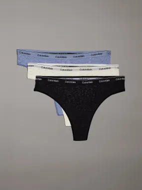 Calvin Klein MODERN LACE Womens 3 Pack Brazillian Multicoloured