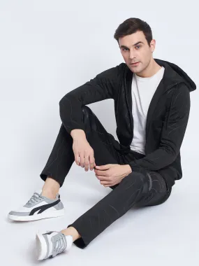 Camla Barcelona Tone-On-Tone Abstract Print Hooded Tracksuit