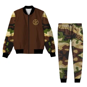 Camouflage Pattern Jacket Track Suit