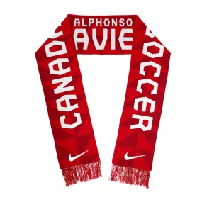 Canada National Soccer Team Alphonso Davies #19 Nike Red Jacquard Local Scarf