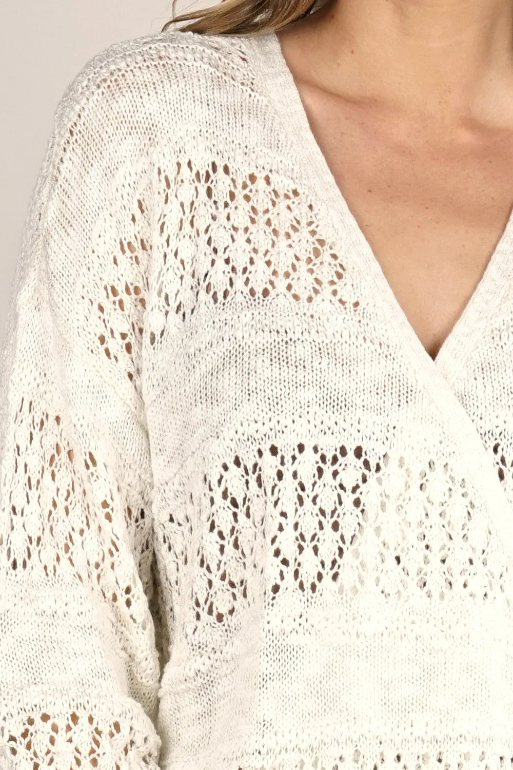 Casual Pretty Surplice Front Pullover Sweater