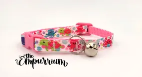 Cat Collar - Sea Friends - Pink / Pink