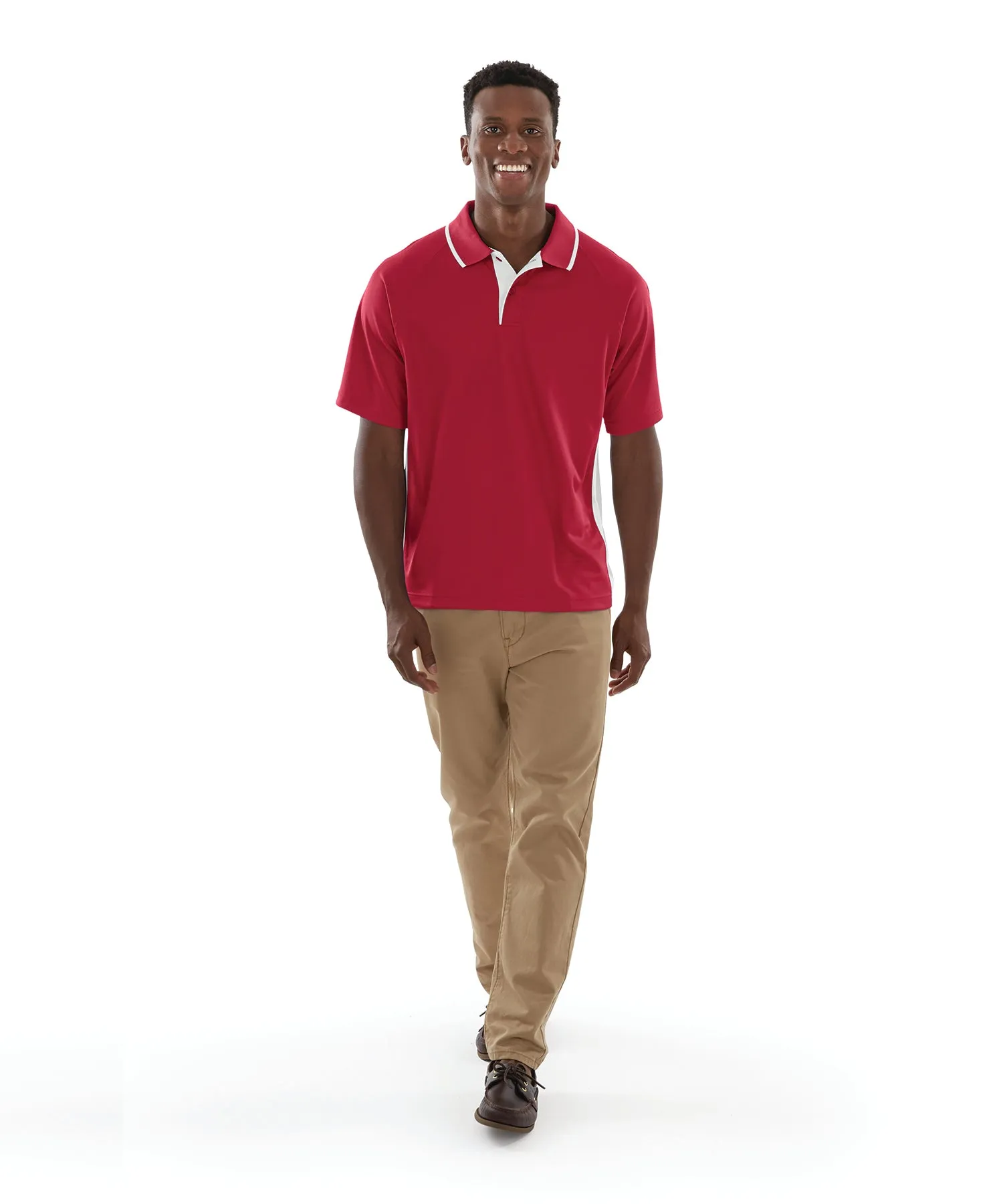 Charles River Men's Color Blocked Wicking Polo