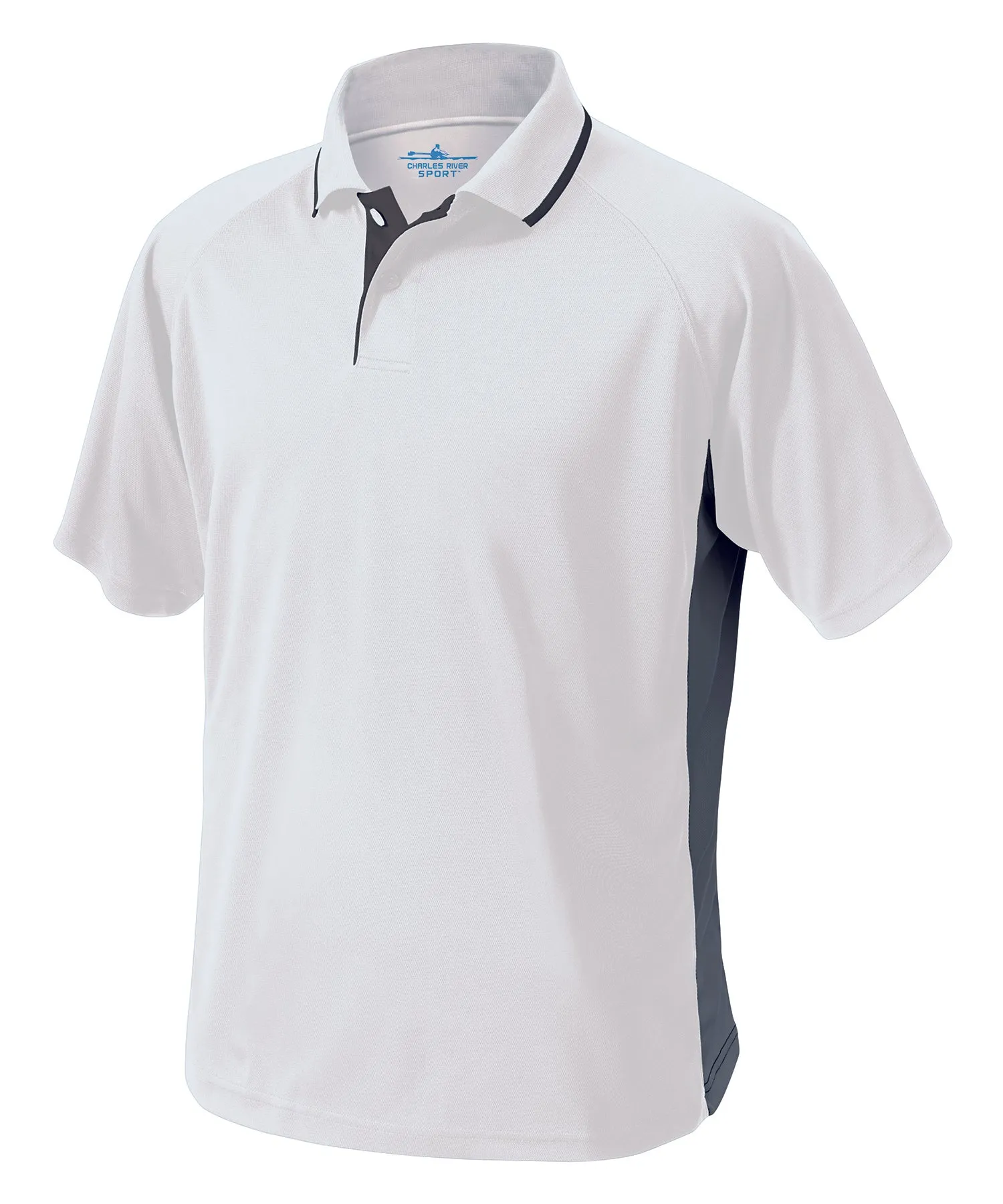 Charles River Men's Color Blocked Wicking Polo