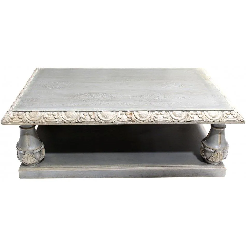 Chunky Carved Cocktail Table