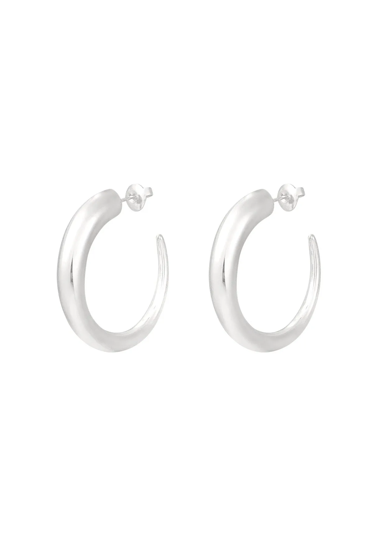 Chunky Hoops - Silver