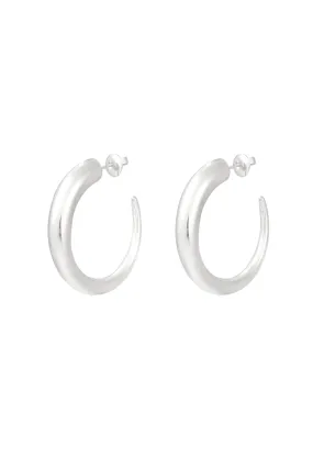 Chunky Hoops - Silver