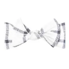 Copper Pearl Ledger Knit Headband Bow