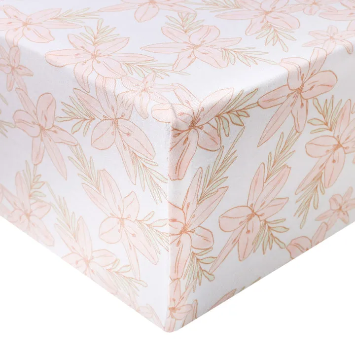 Copper Pearl Premium Knit Crib Sheet