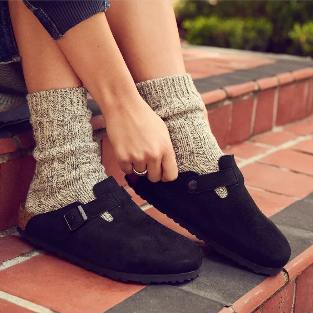 Cotton Twist Socks in Light Grey