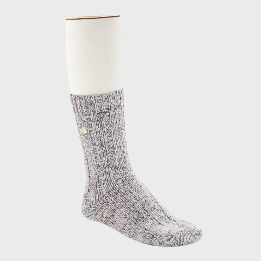 Cotton Twist Socks in Light Grey