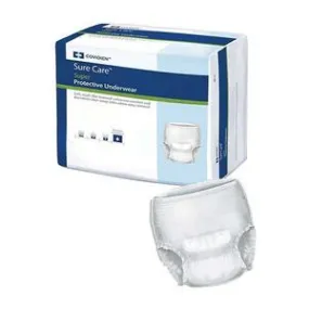 Covidien Kendall 1225 SureCare Super Protective Underwear - Extra Large 54 inch - 64 in, Maximum Absorbency, 7 Blue Strands Band Color, Case of 4 bags