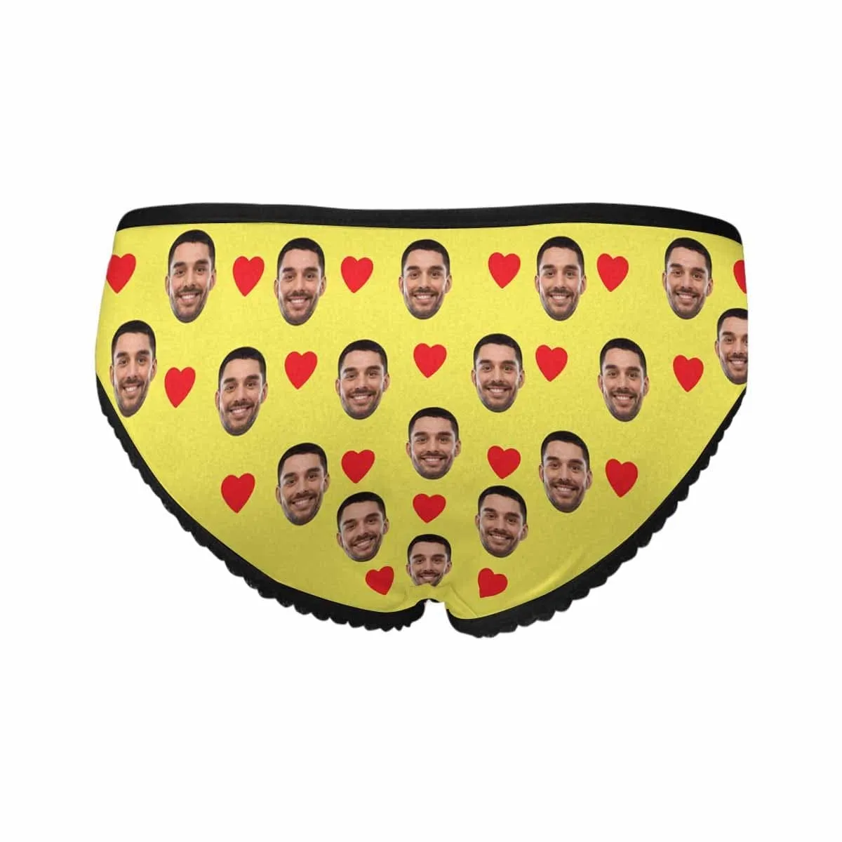 Custom Face Underwear for Womens Personalized Let's Be Together Women's All Over Print High-cut Briefs