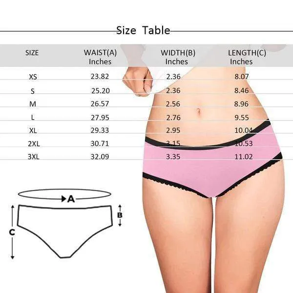 Custom Face Underwear for Womens Personalized Let's Be Together Women's All Over Print High-cut Briefs