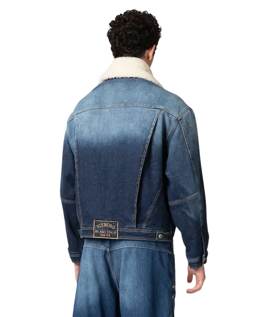 Denim Jacket With Eco Fur Collar
