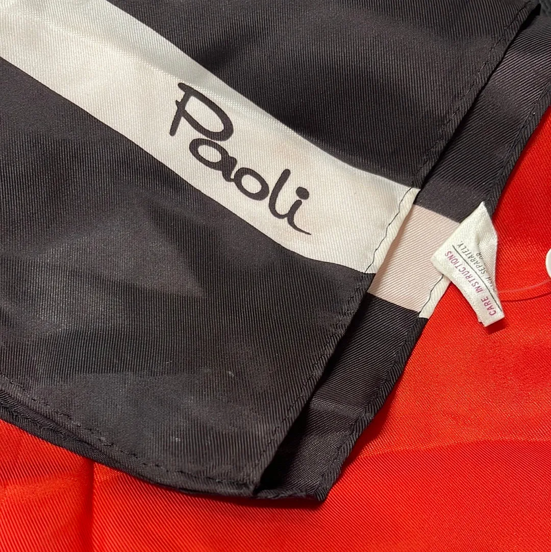 Designer Gino Paoli Oblong red white and black  scarf