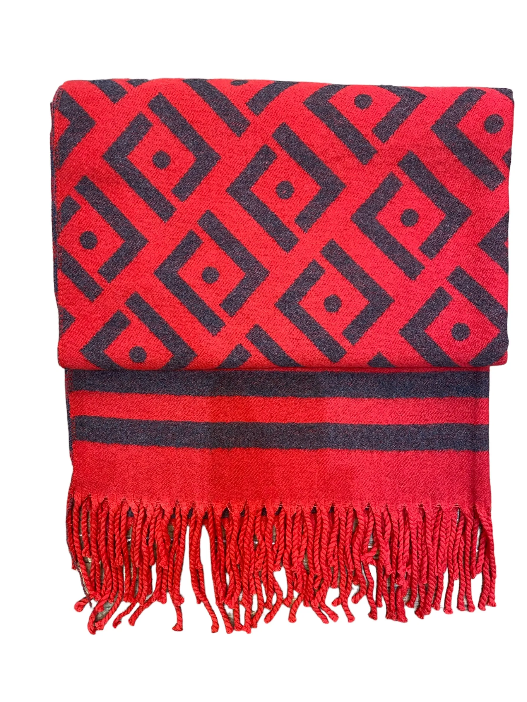 Designer Inspired Black And Camel Scarf