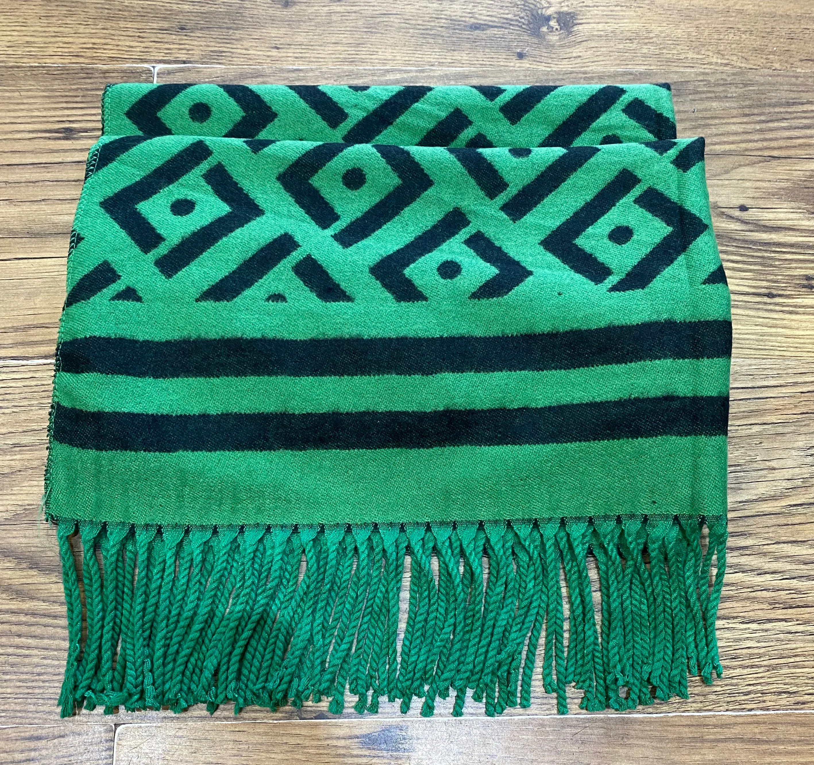 Designer Inspired Black And Camel Scarf