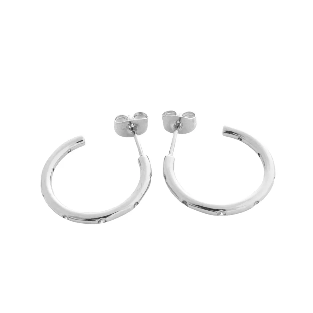 Dotted Crystal Hoops
