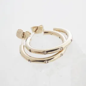 Dotted Crystal Hoops