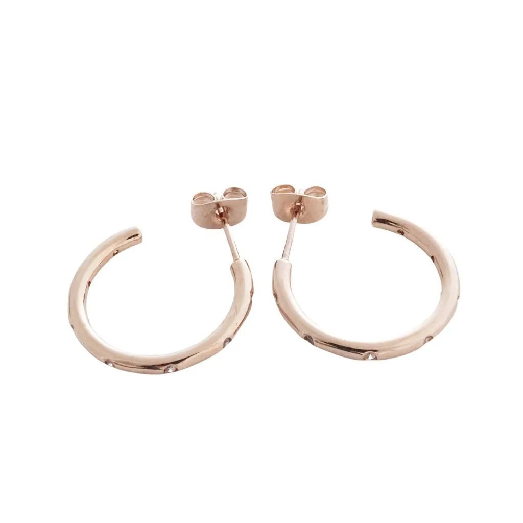 Dotted Crystal Hoops