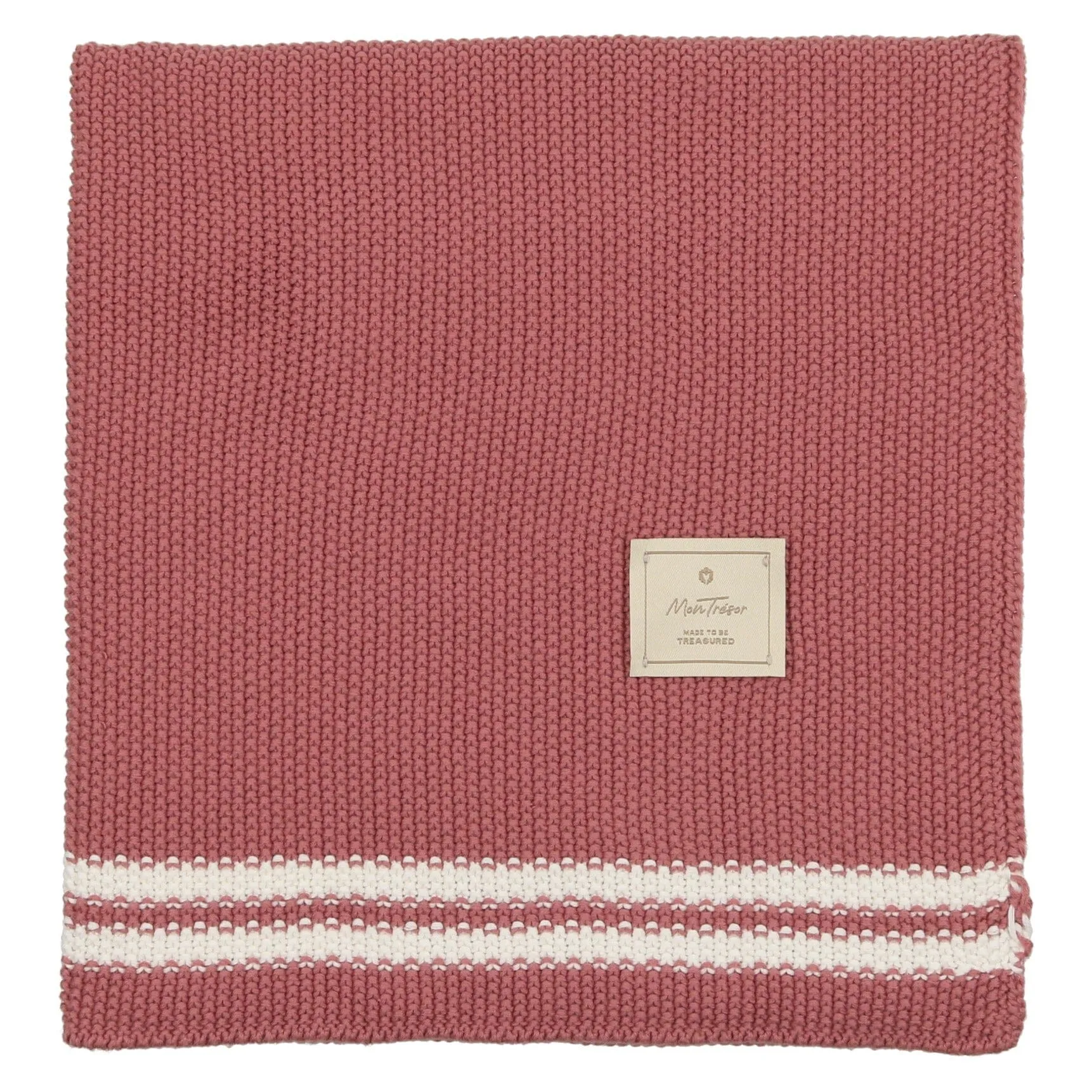 Duo Stripe Chunky-Knit Blanket
