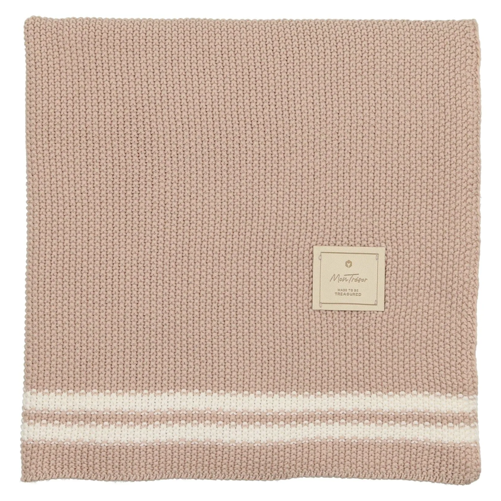 Duo Stripe Chunky-Knit Blanket