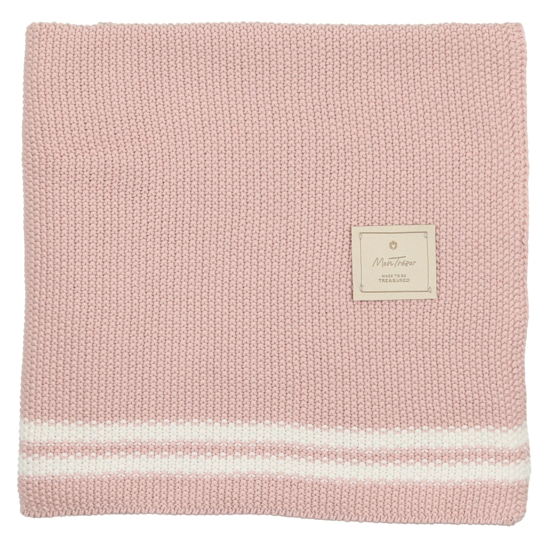 Duo Stripe Chunky-Knit Blanket