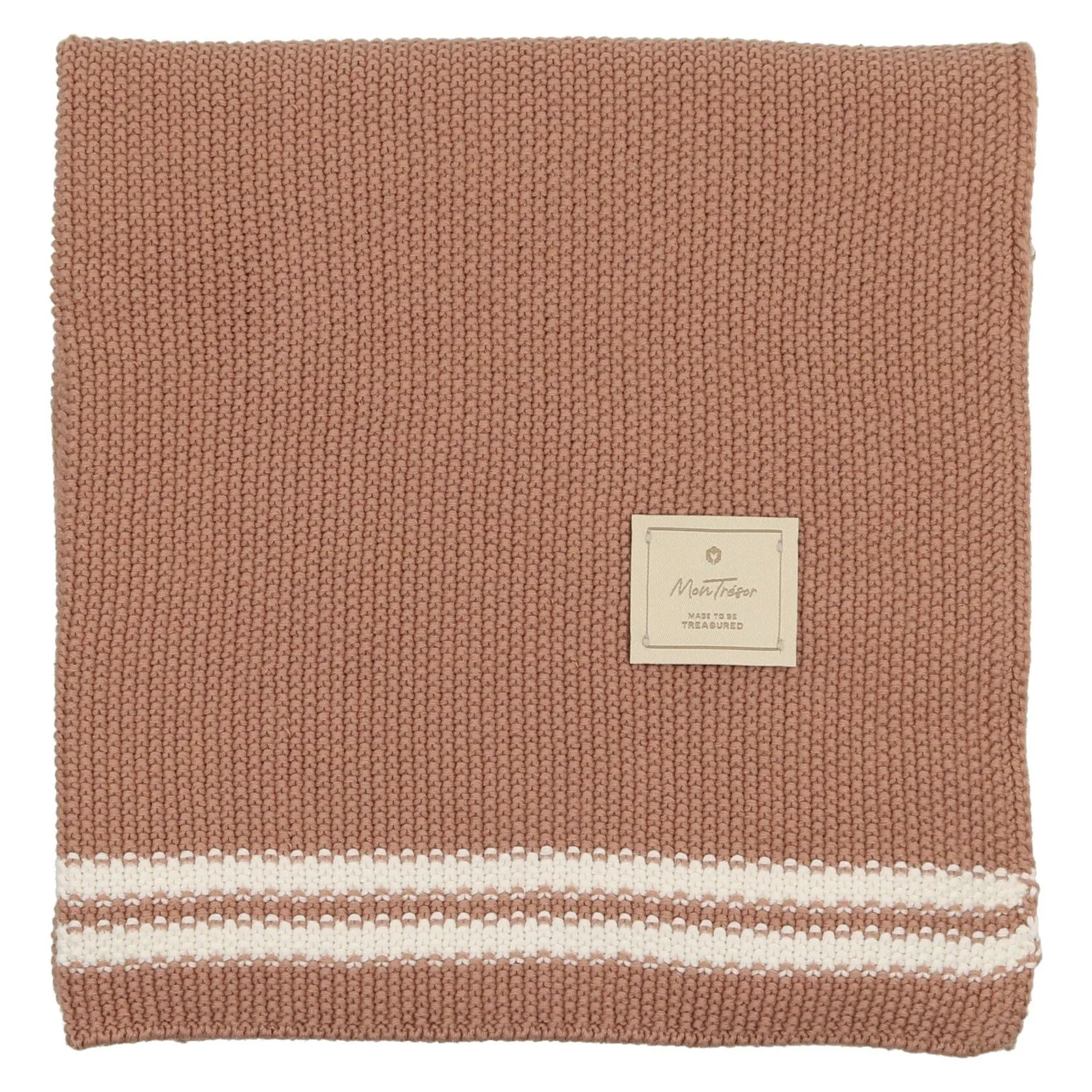 Duo Stripe Chunky-Knit Blanket