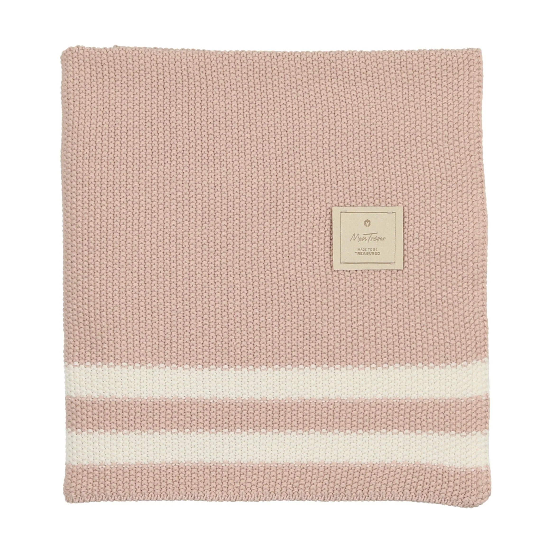 Duo Stripe Chunky-Knit Blanket