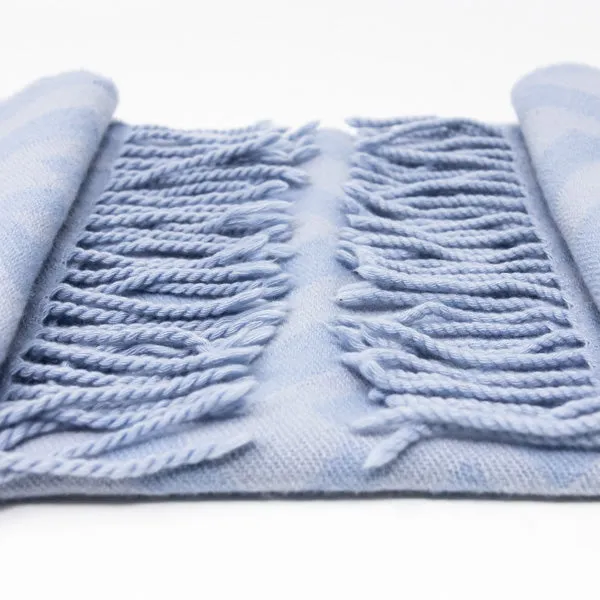 Fendi Blue Cashmere Scarf
