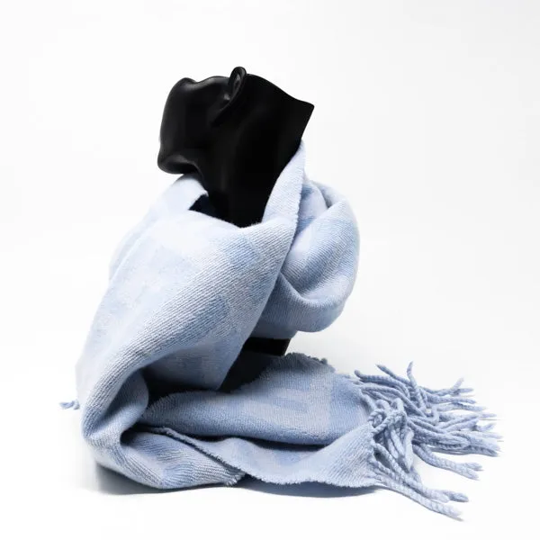Fendi Blue Cashmere Scarf