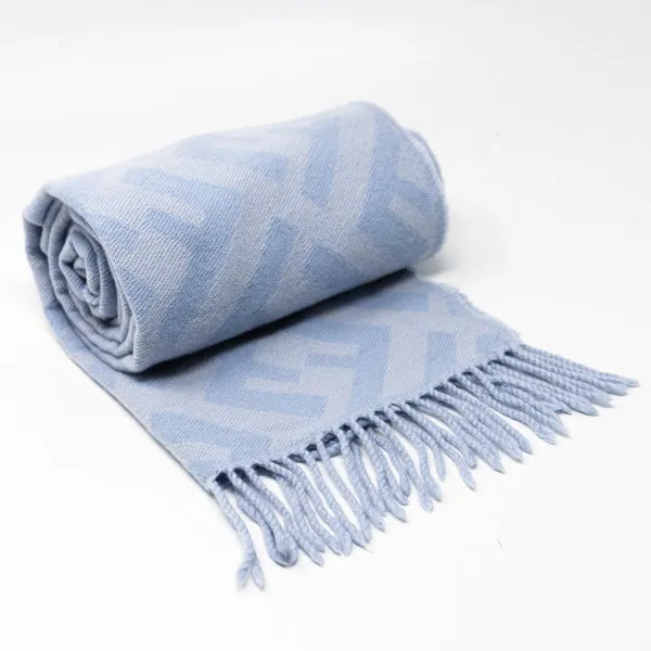 Fendi Blue Cashmere Scarf