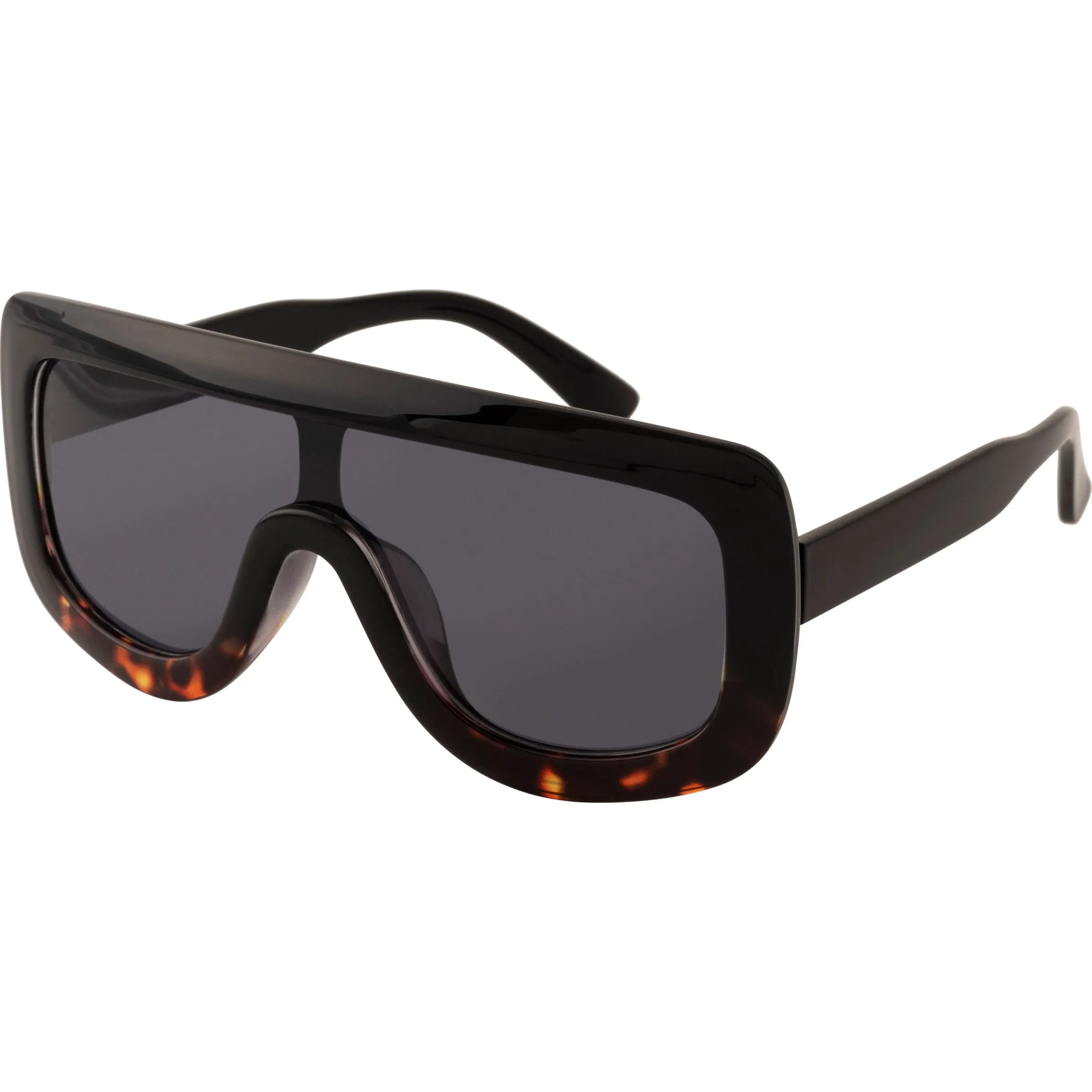 FIDELIA oversized shield sunglasses, dark tortoise