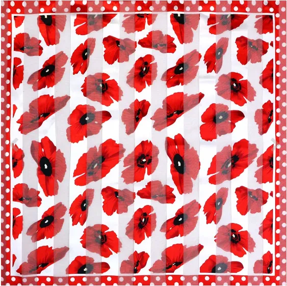 Flower Print Square Scarf
