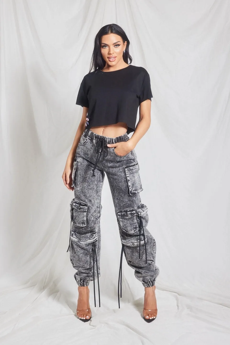 Foreva Light Wash Cargo Pants