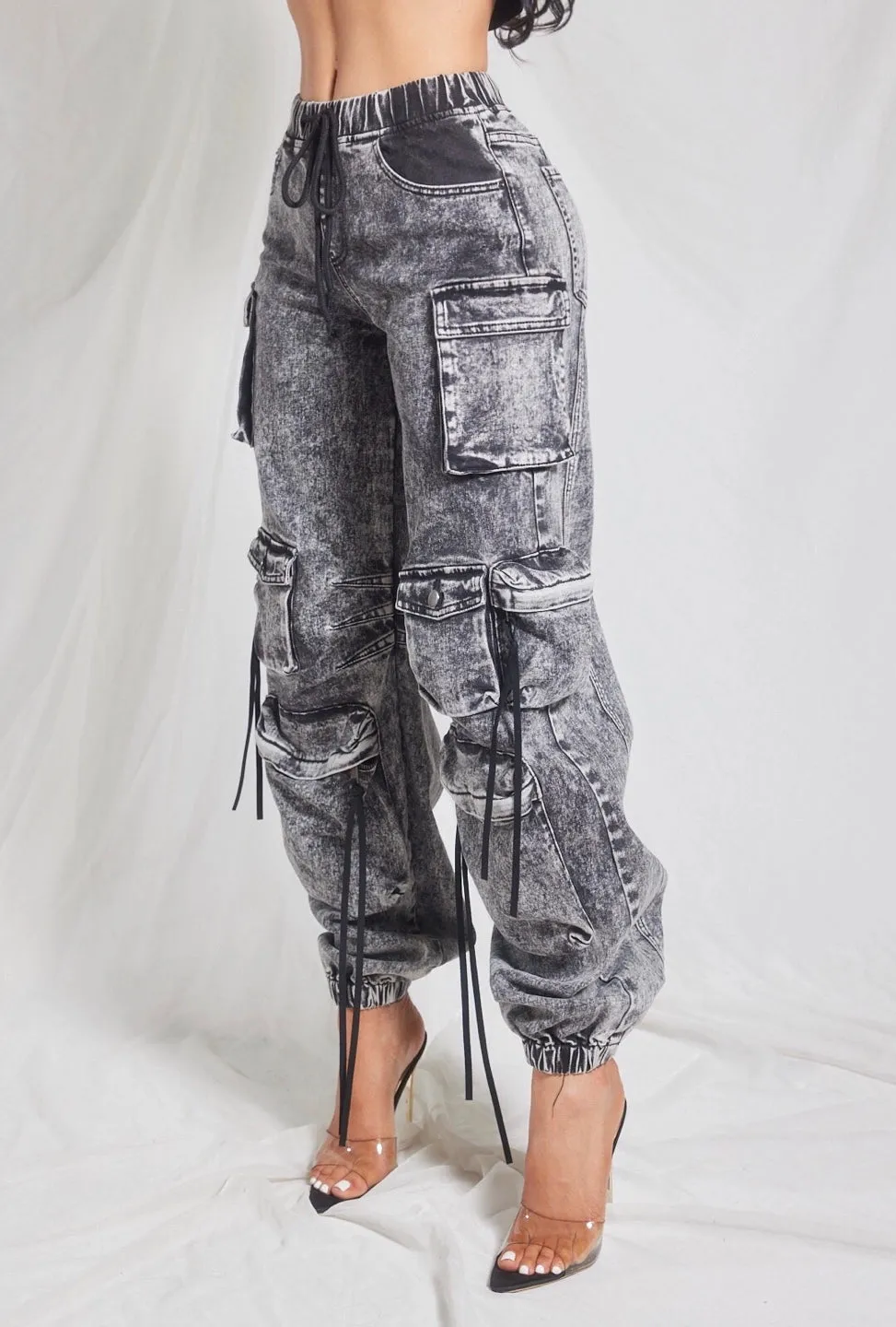 Foreva Light Wash Cargo Pants