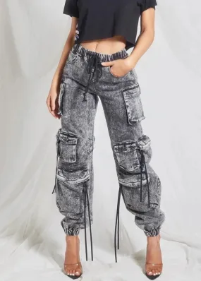 Foreva Light Wash Cargo Pants