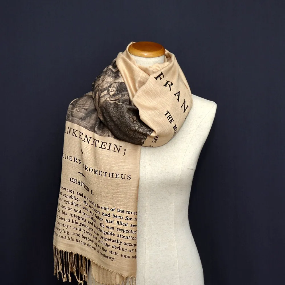 Frankenstein by Mary Shelley Shawl Scarf Wrap