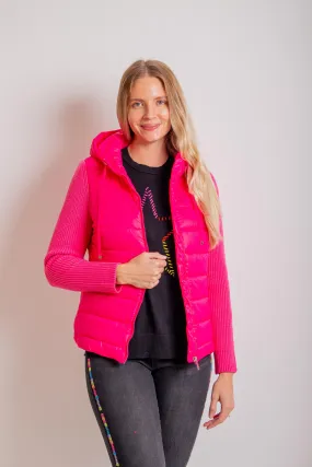 Fuchsia Puffer Jacket w/ Sleeves