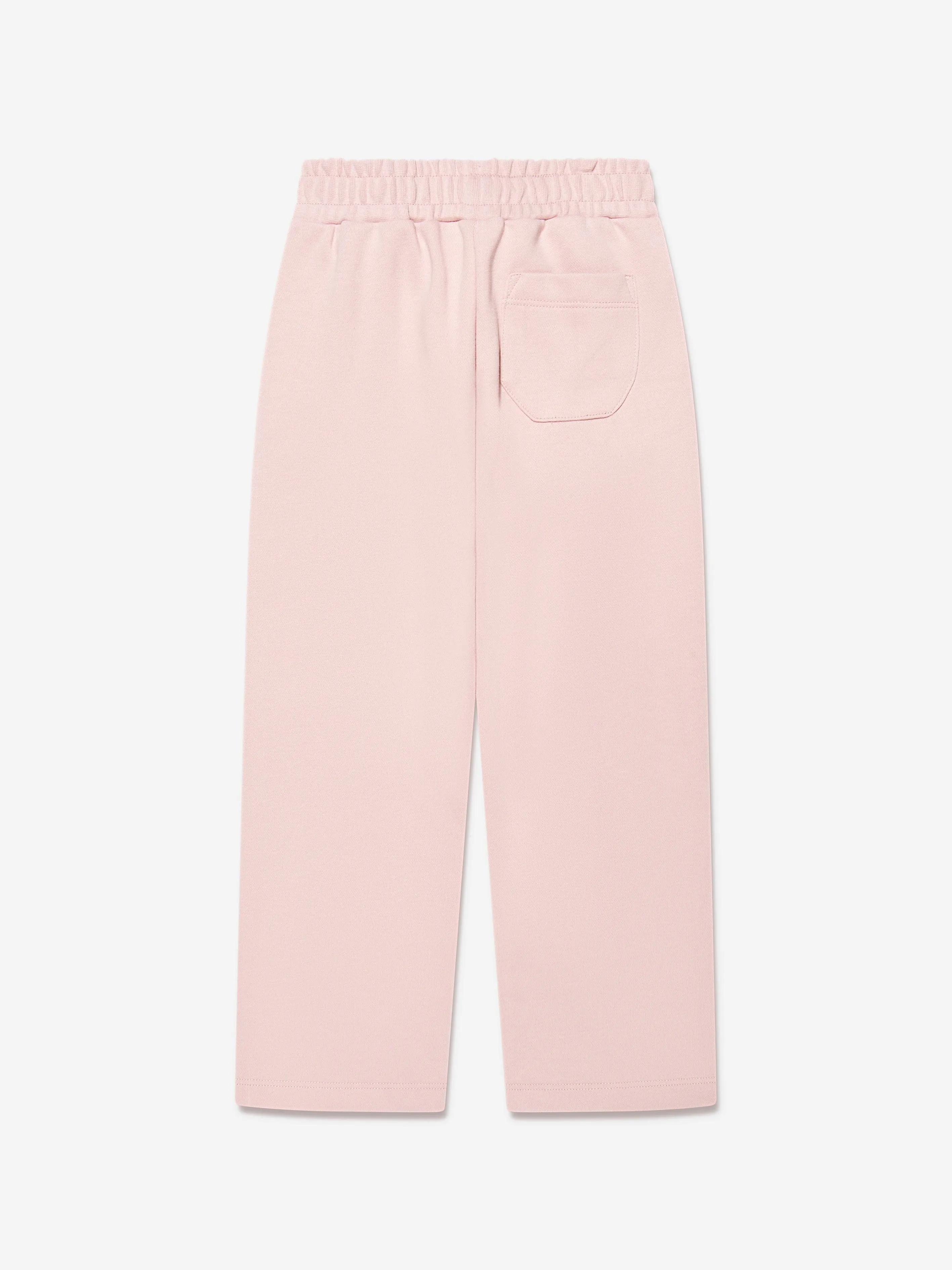 Golden Goose Girls Glitter Small Star Wide Leg Joggers in Pink