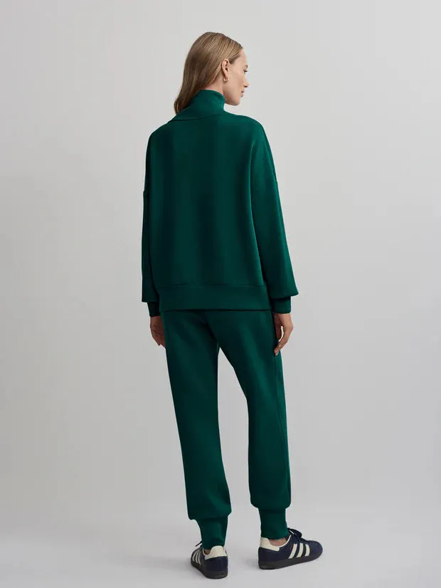 Hawley Half Zip Sweat - Forest