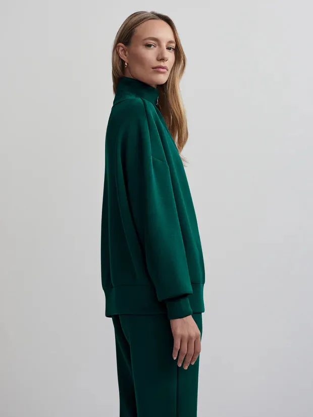 Hawley Half Zip Sweat - Forest