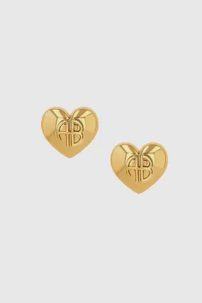 Heart Earrings - Gold