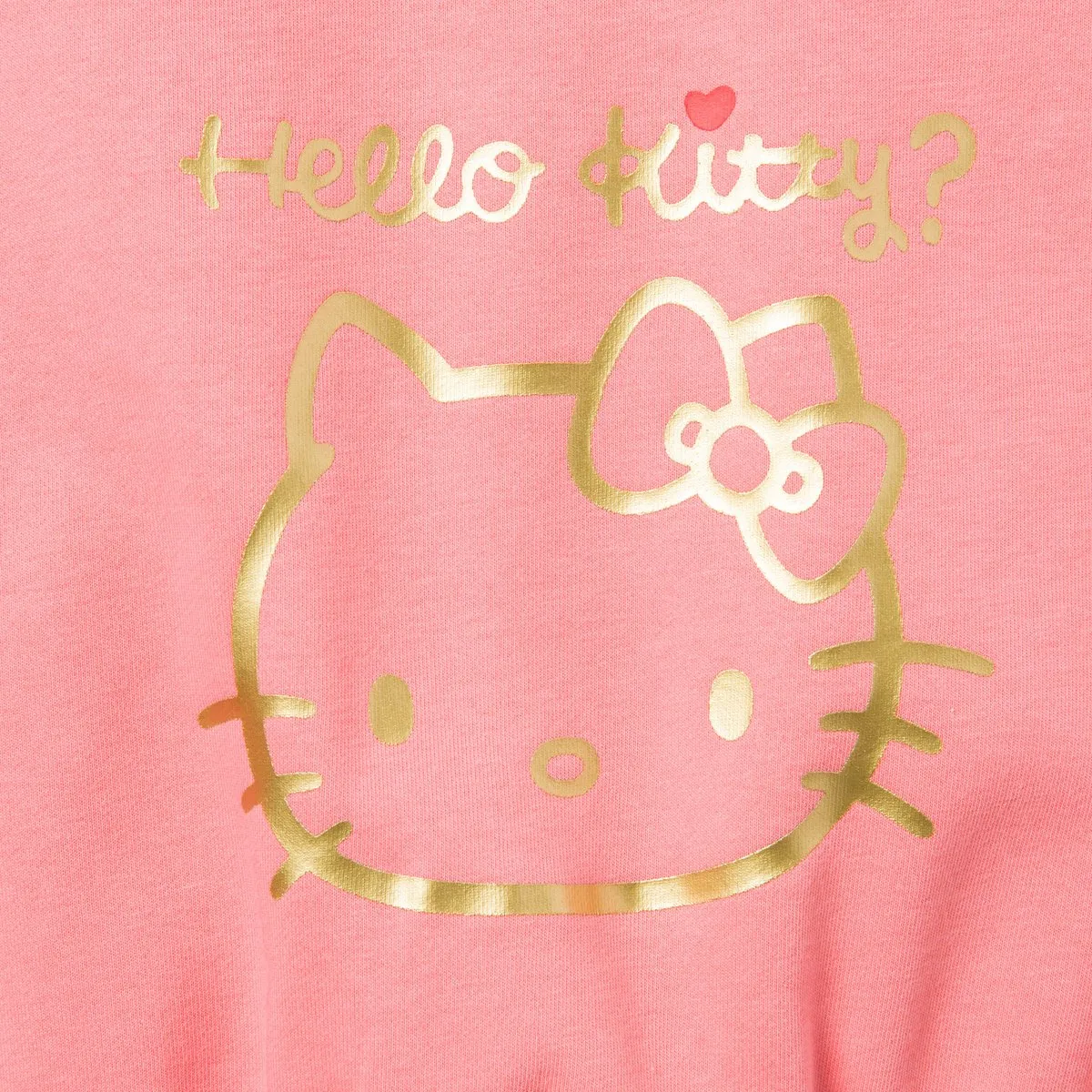 Hello Kitty Pink French Terry Track Hoodie- Size Medium