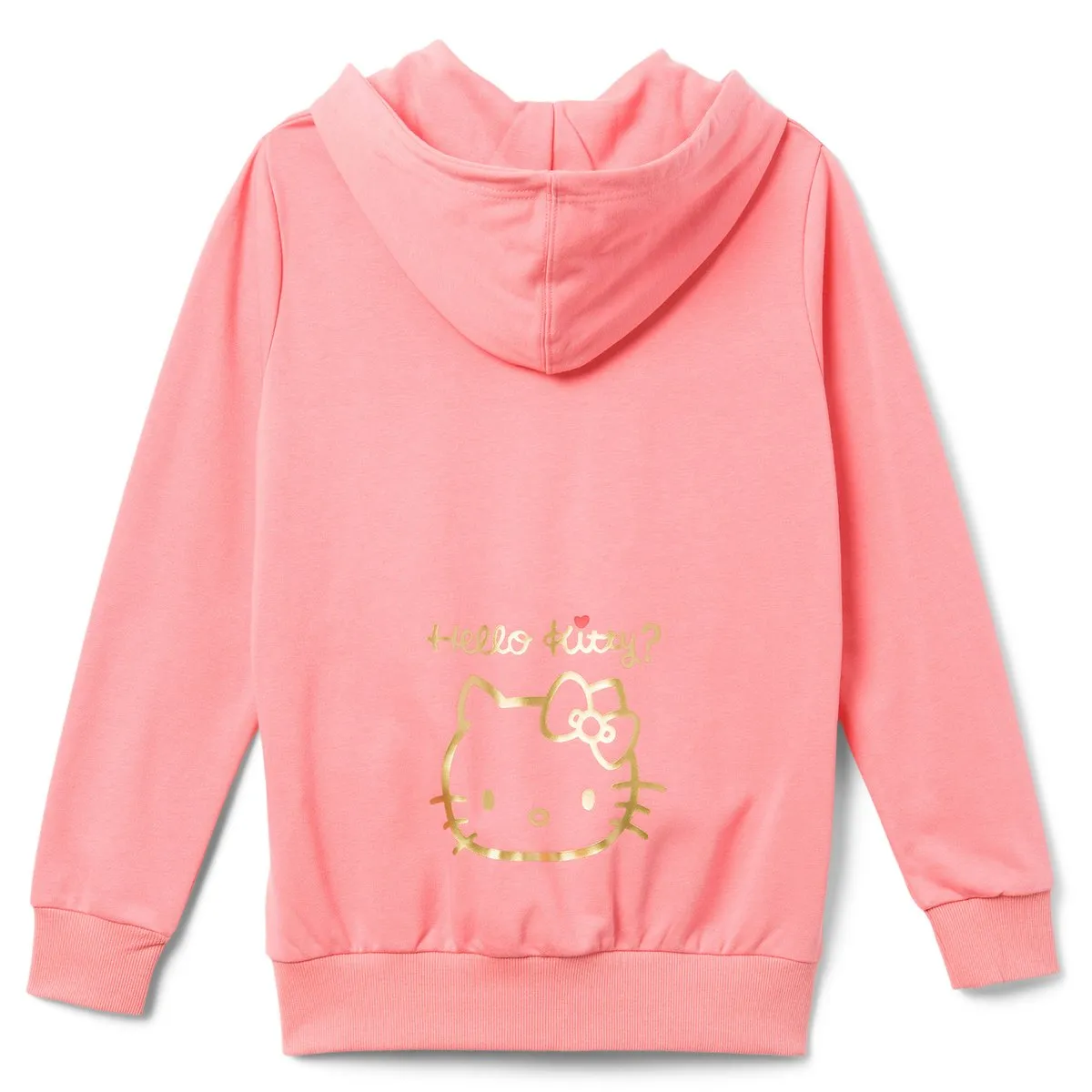 Hello Kitty Pink French Terry Track Hoodie- Size Medium