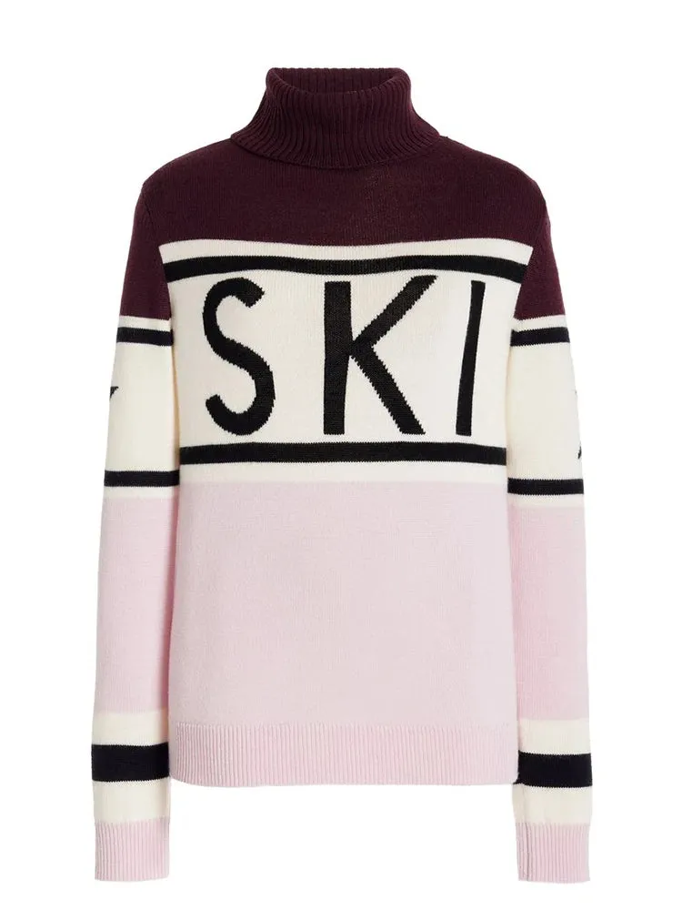 High Neck Geometric Sleeves Pullover