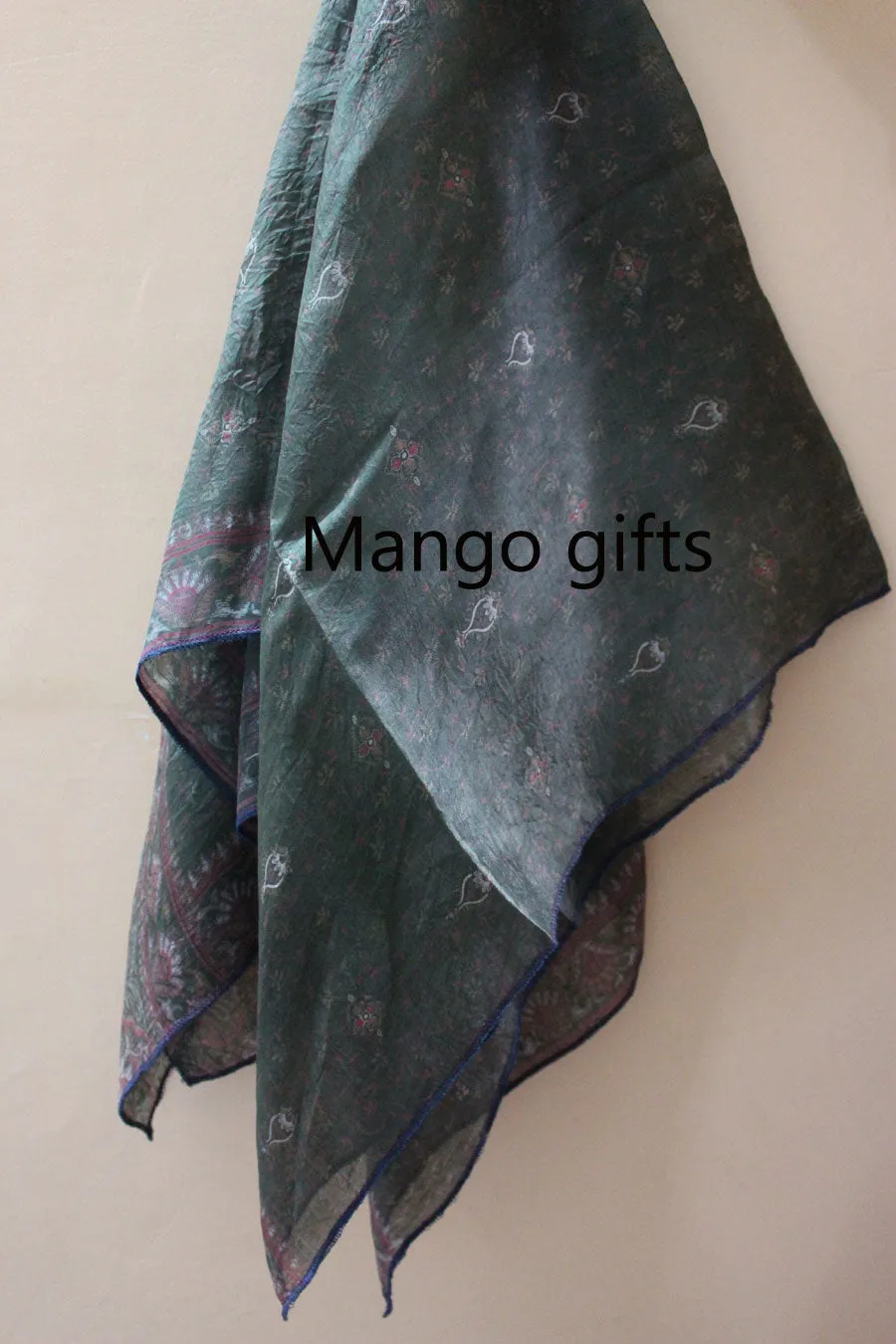 Indian Silk Sari saree vintage Scarf Scarves Shawl Wrap Dupatta Head wraps Large Size